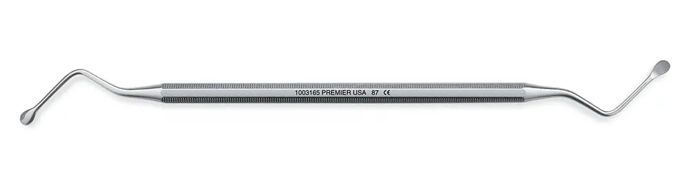Premier Lucas Alveolar #87 Double End Surgical Curette With Light Touch Octagon 1
