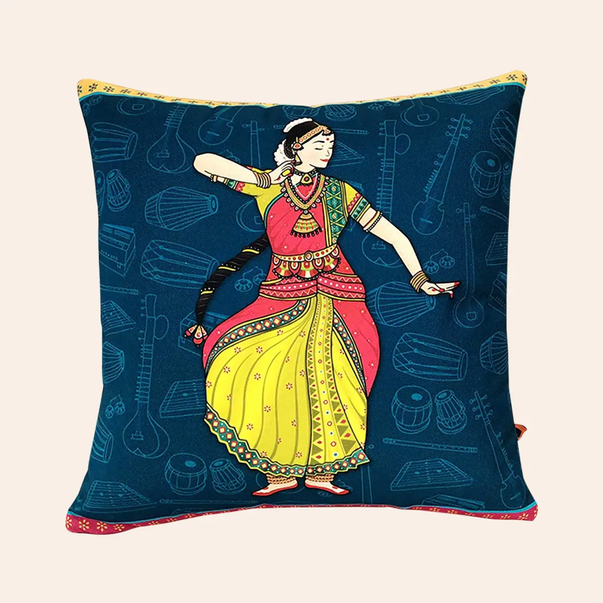 Classical Dancers Canvas Cushion Covers - 16 In X 16 In - Set Of 2 1