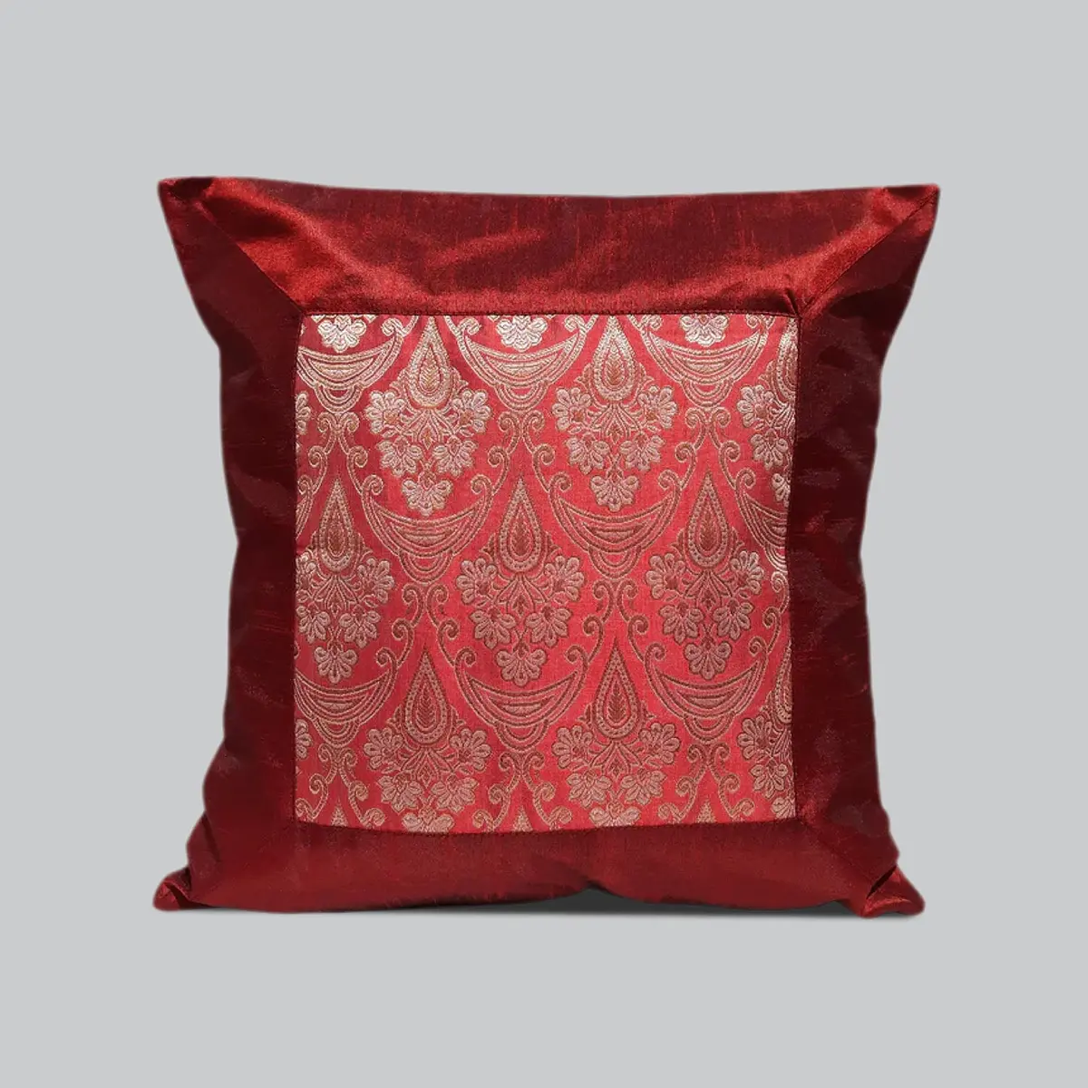 Cushion Cover Brocade 16 X 16 In (Assorted Colour & Design) 1