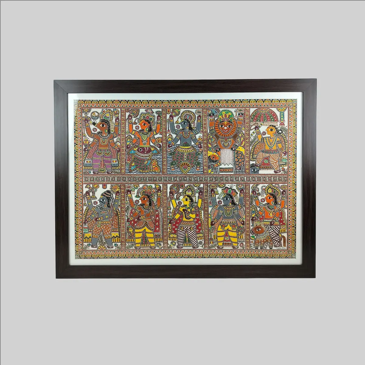 Madhubani Dash Avatar Painting (Frame) - 22 In X 30 In 1