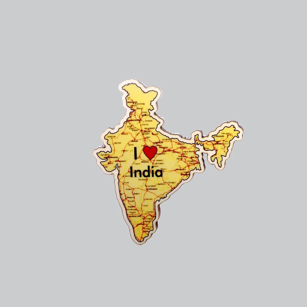 I Luv India Fridge Magnet In Mdf 1