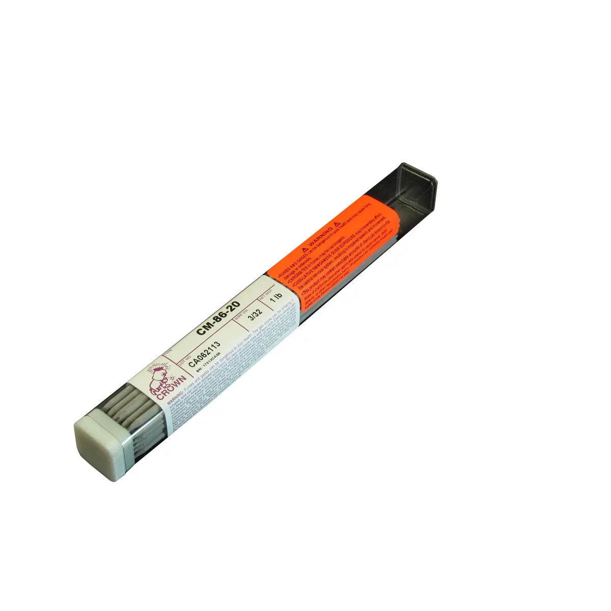 Crown Alloys Cm-86-20 Chrome-Nickel-Moly Electrode, 3/32", 1# Tecm86/En-Bp 1