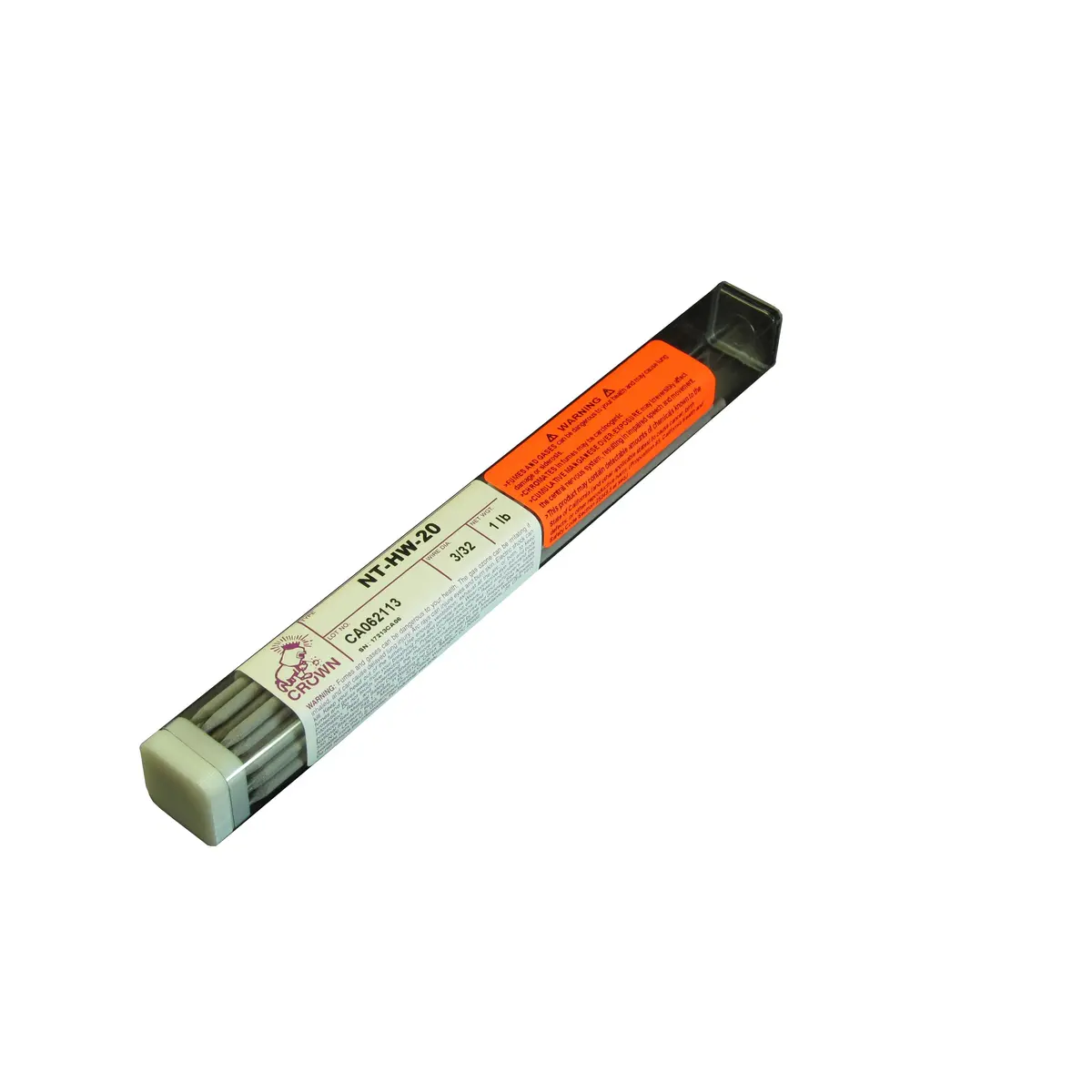 Crown Alloys Nt-Hw-20 - 3/32" Electrode - 1 Lb Tube - Tenthw/En-Bp 1