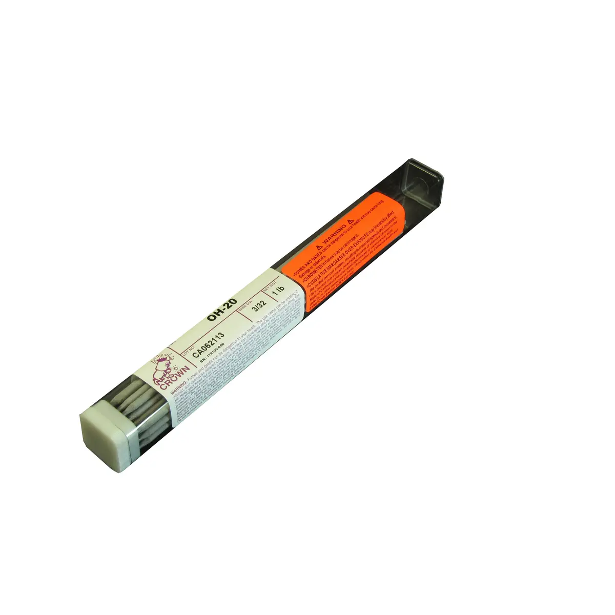 Crown Alloys Oh-20  - 3/32" Electrode - 1 Lb Tube - Teoh/En-Bp 1