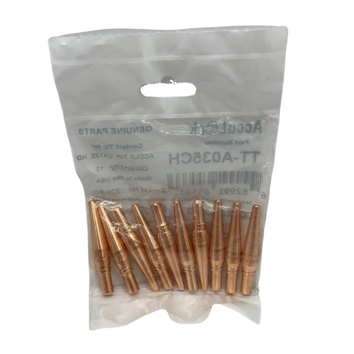 Bernard .035" Contact Tips 10/Pk - Tt-A035ch 2