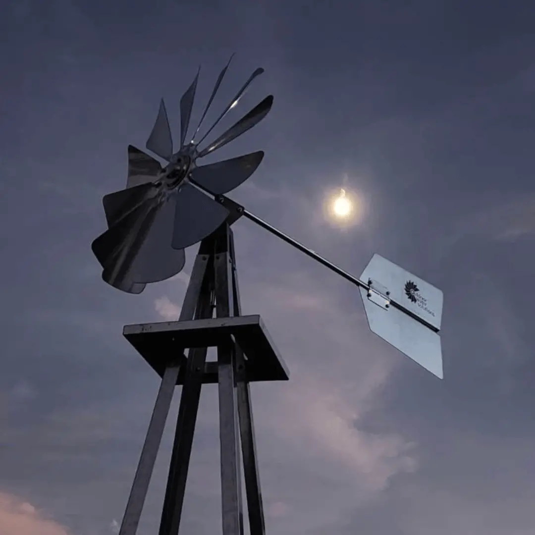 Galvanized Backyard Ornamental Windmill - 11' 2