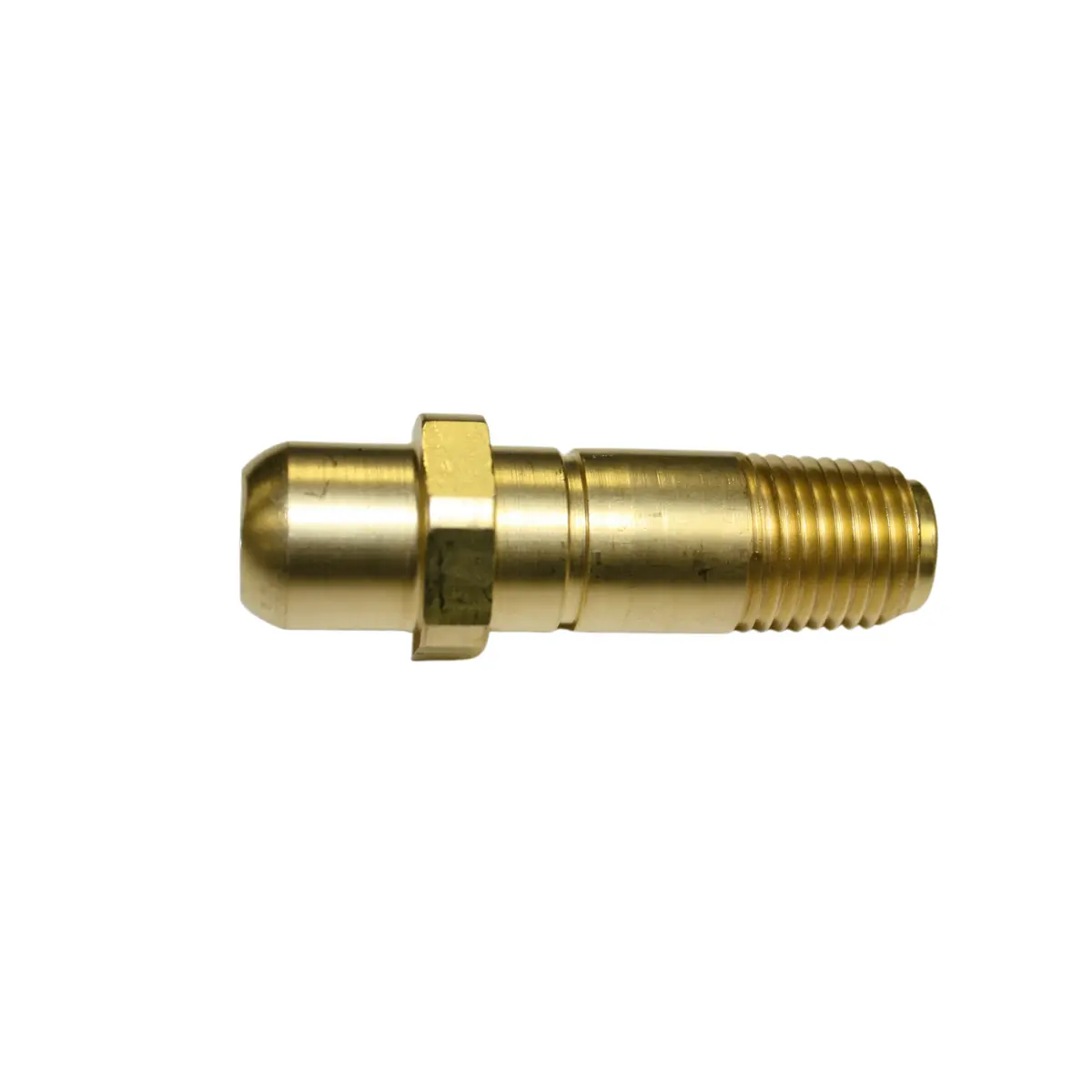 Western Brass Nipple: 1/4" Npt, 2 1/6" Long, Cga-540 - 63 1