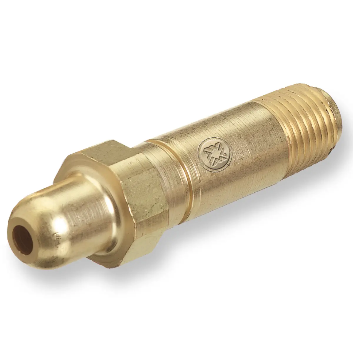 Western Brass Nipple: 1/4" Npt, 2 1/2" Long, Cga-346 - 14-3 1