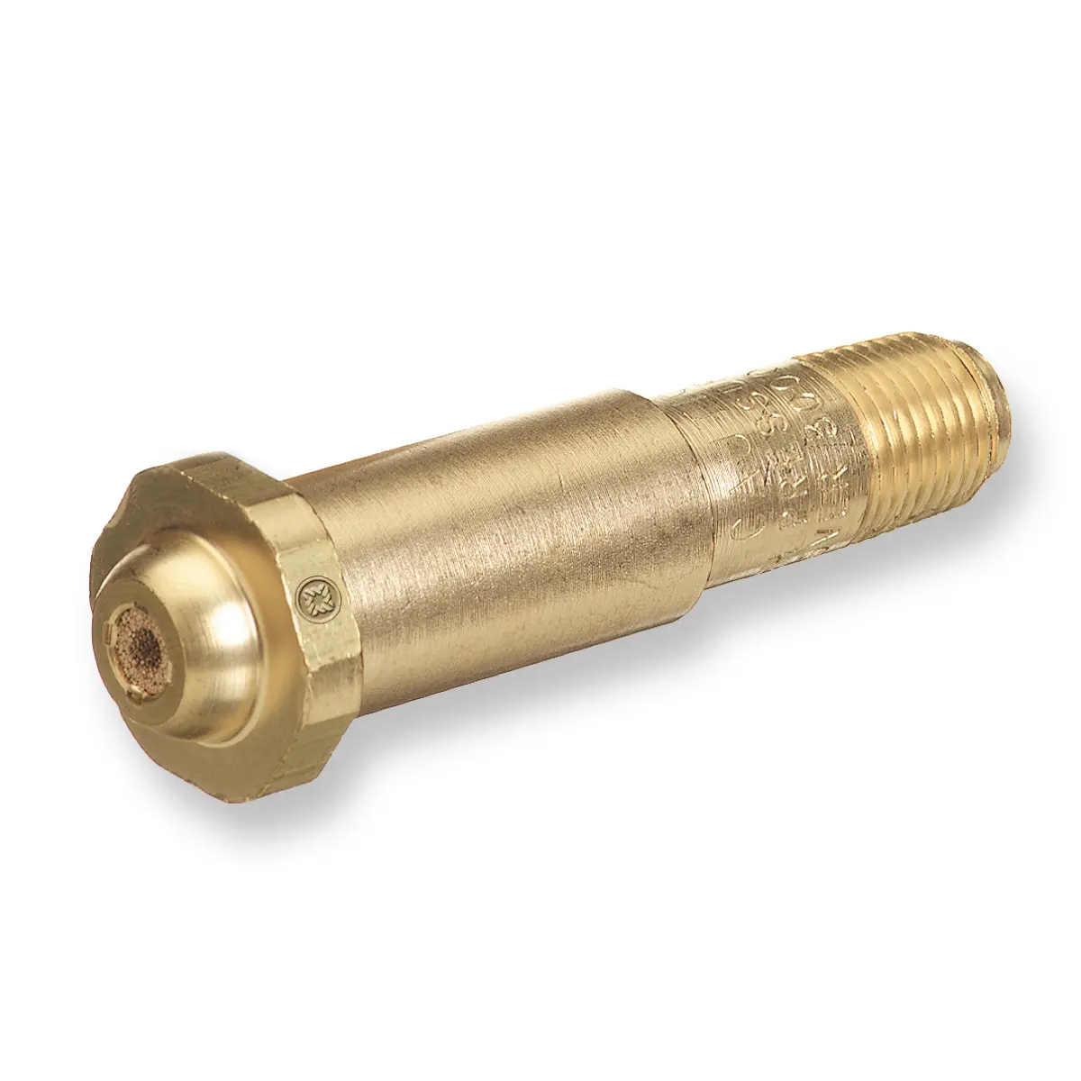 Western Brass Nipple: W/Filter, 1/4" Npt, 3" Long, Cga-701 - 701-4Sf 1