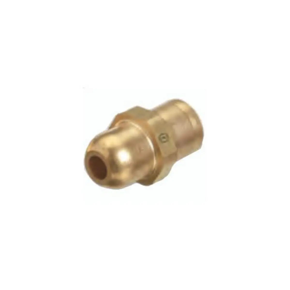 Western Brass Nipple: Recessed For 1/4" Od Tube, Cga-540 - 63-M1 1