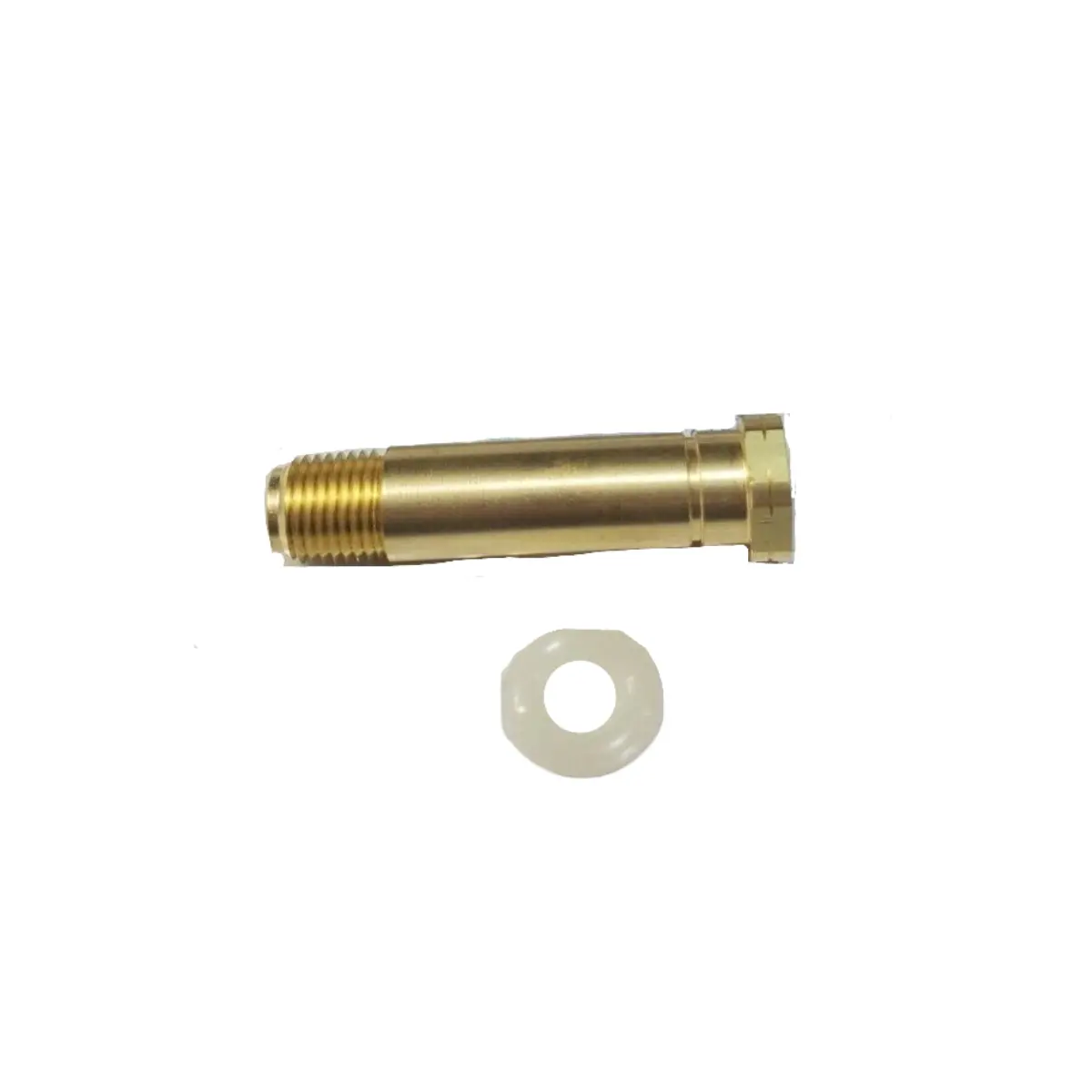 Western Brass Nipple: 1/4" Npt, Lh, 2" Long, Cga-320 - Co-8 1