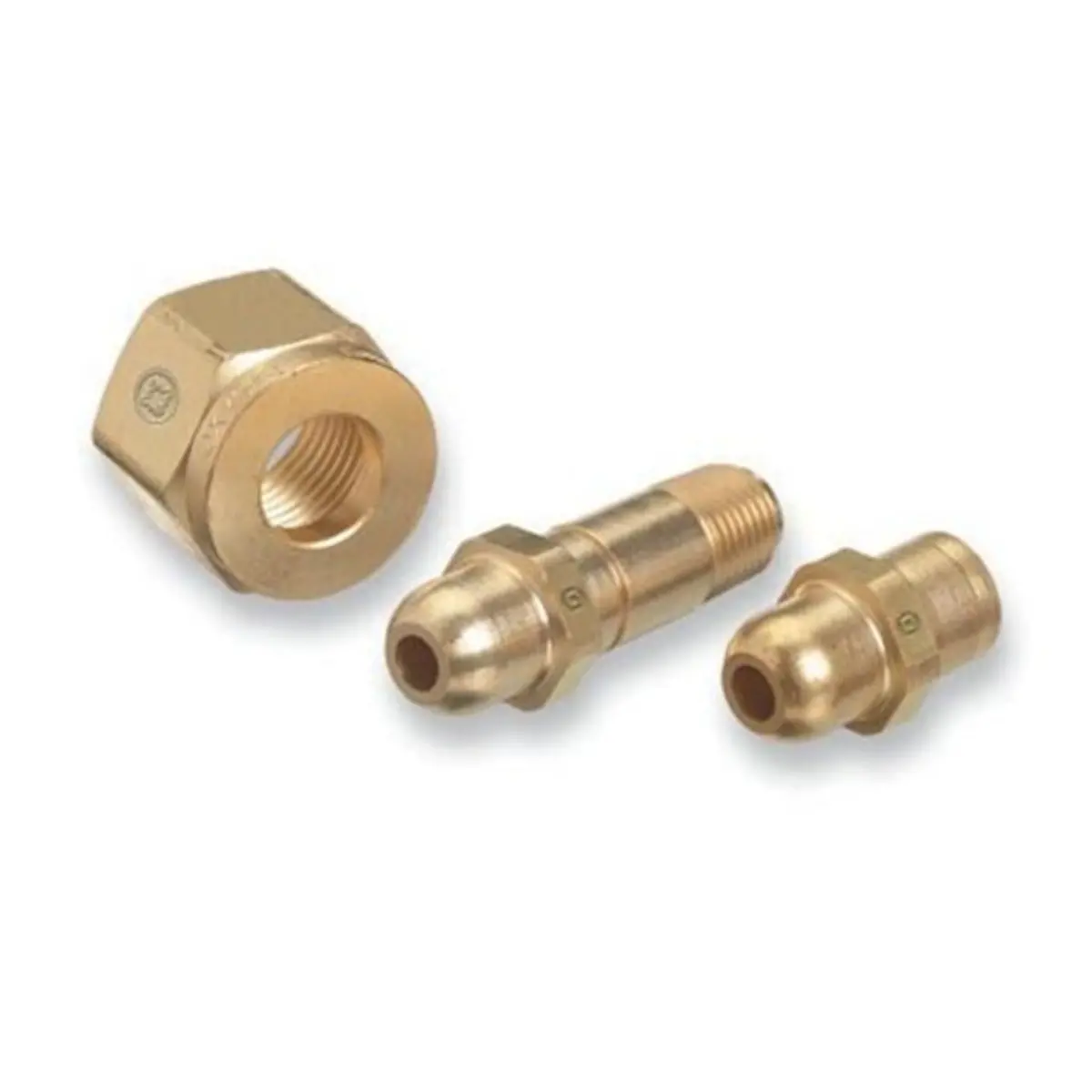 Western Brass Nipple: 1/4" Npt, 2" Long W/Cv, Cga-540 - 63-Cv 1