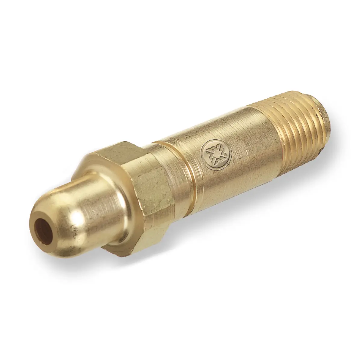 Western Brass Nipple: 1/4" Npt, 2 1/2" Long W/Cv, Cga-346 - 14-3Cv 1