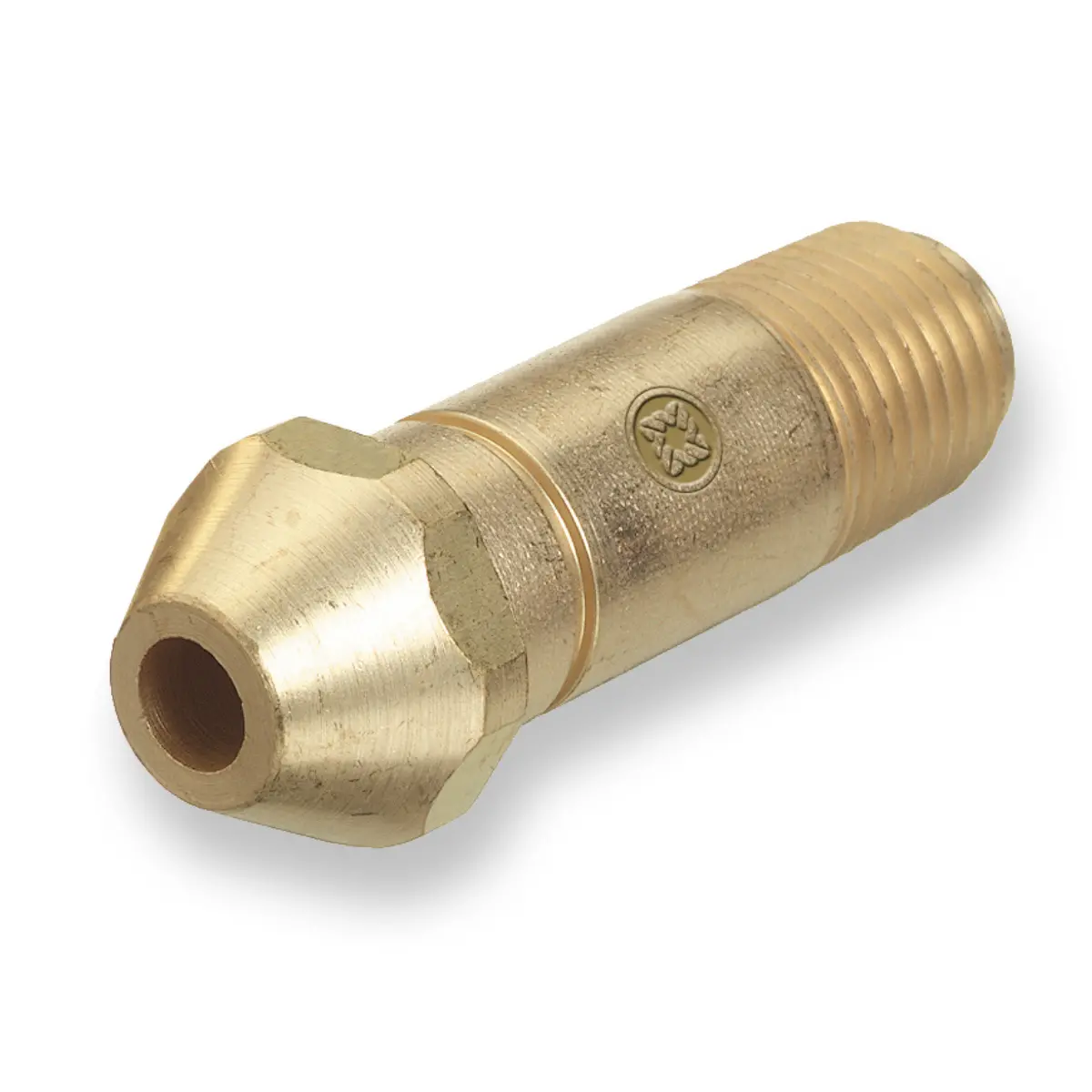 Western Brass Nipple: 1/4" Npt, 2 1/2" Long W/Cv, Cga-300 - 16-8Cv 1