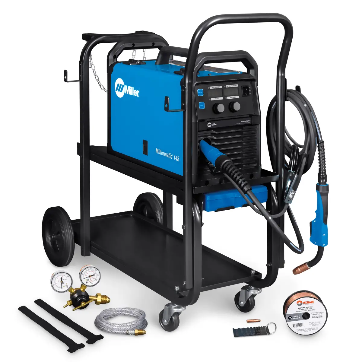 Miller Millermatic 142 Mig Welder W/ Running Gear/Cylinder Rack- 951000072 1