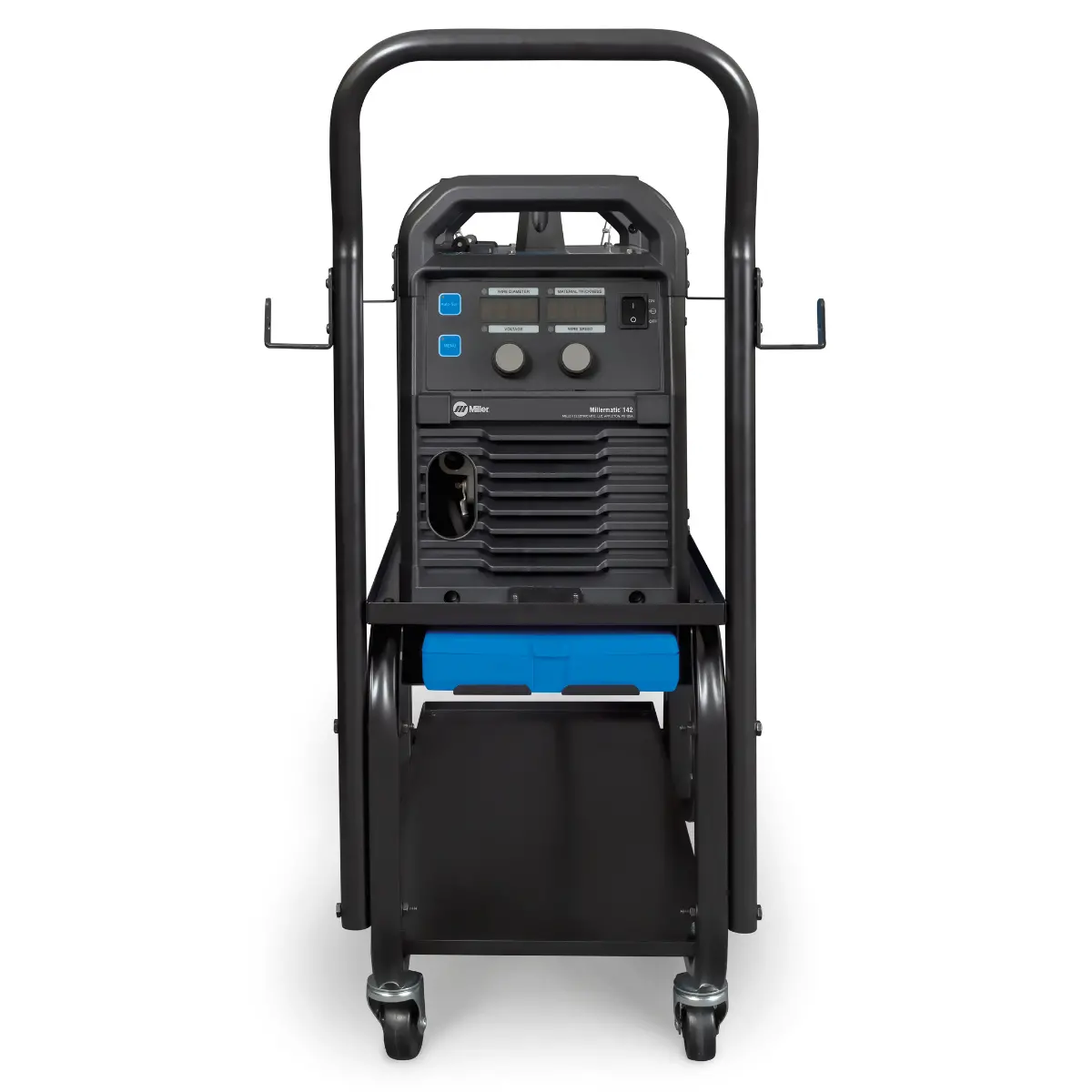 Miller Millermatic 142 Mig Welder W/ Running Gear/Cylinder Rack- 951000072 2