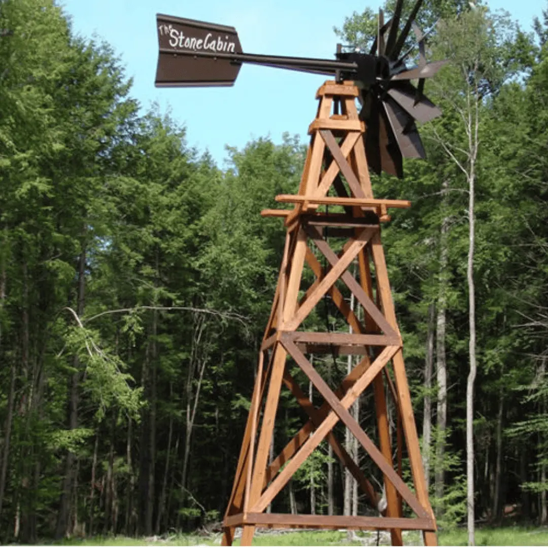 Grand Wooden Ornamental Windmill - 16' 1