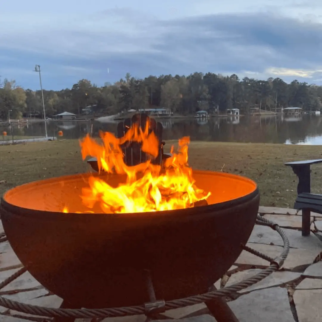 30" Good Works Carbon Steel Fire Pit W/ Footrest - 100% Usa Made 2