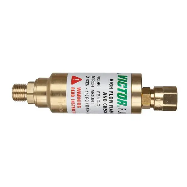 Victor Fbhc High Flow Regulator Mount Flashback Arrestor- Oxygen 1