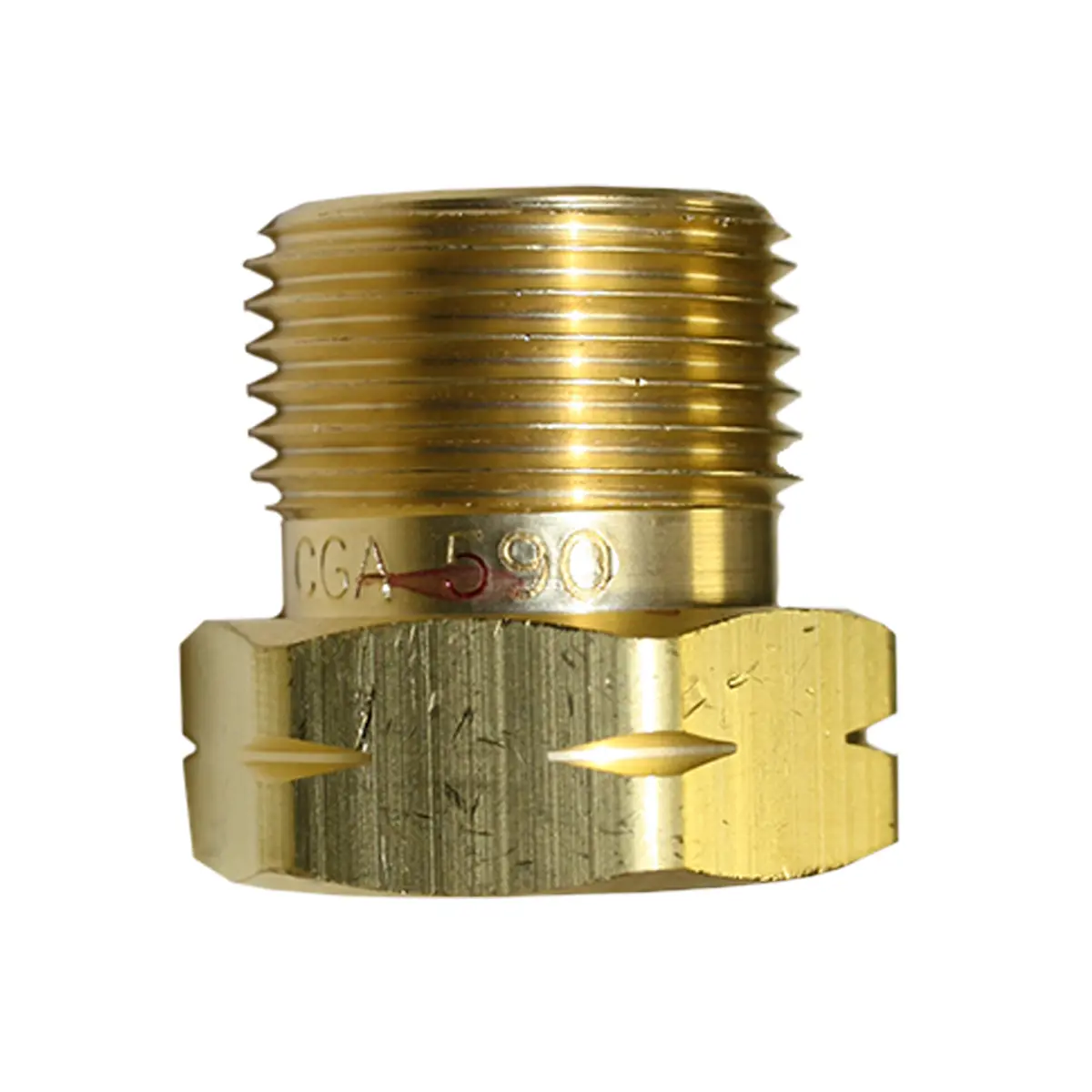Western Brass Nut: .960"-14 Ngo, Lh Male, Industrial Air Cga-590 - 93 1