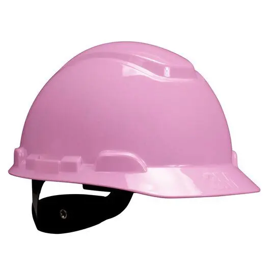 3M Pink Hard Hat W/ Uvicator, 4-Point Ratchet Suspension - H-713R-Uv 1