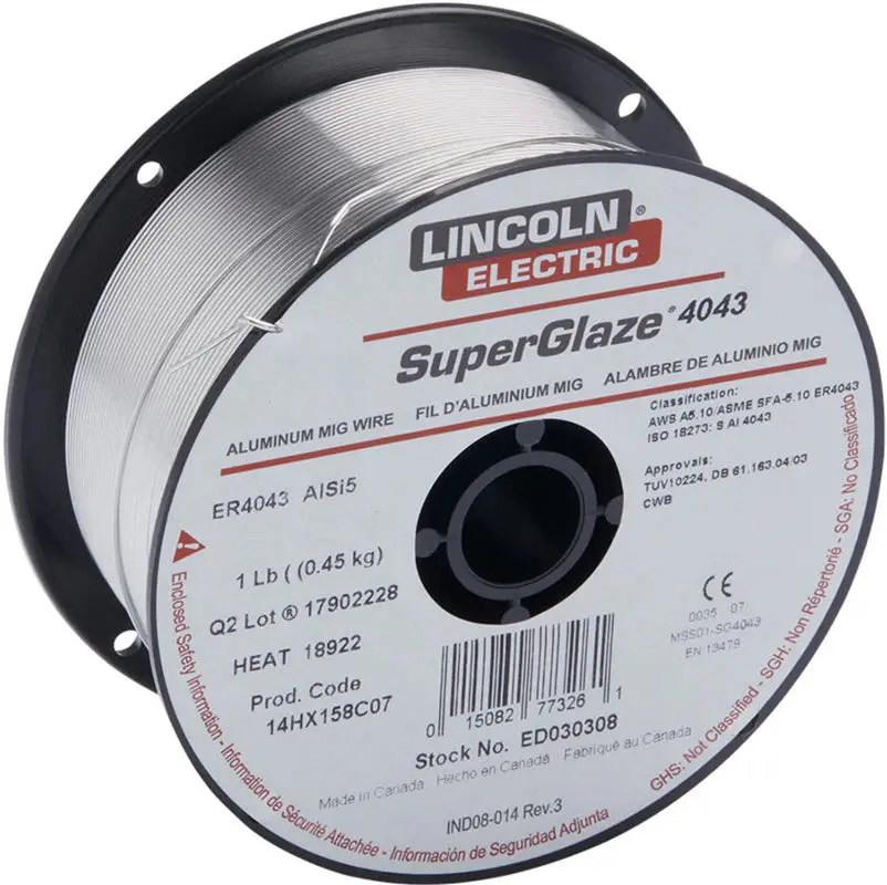 Lincoln 1# Superglaze 4043 Aluminum Mig Wire 1