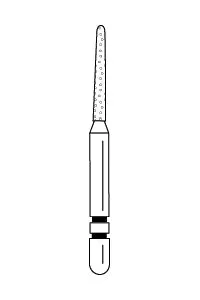 Two Striper Fg 781.8 Coarse Diamond Bur Round-End Taper. Pack Of 5 1